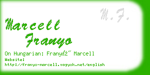 marcell franyo business card